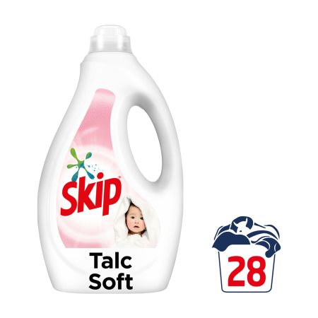 SKIP Απορρυπαντικό Πλυντηρίου Ρούχων Υγρό Talc Soft 28 πλύσεις