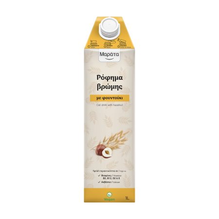 ΜΑΡΑΤΑ Ρόφημα Βρώμης με Φουντούκι Vegan 1lt 