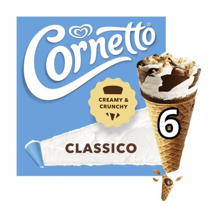 CORNETTO Παγωτό Χωνάκι Classico 6τεμ 360g (540ml)