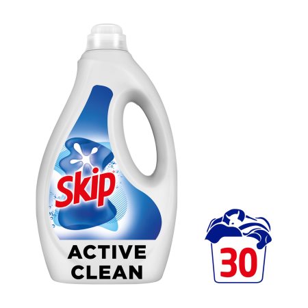 SKIP Απορρυπαντικό Πλυντηρίου Ρούχων Υγρό Active Clean 30 πλύσεις