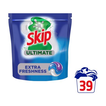 SKIP Ultimate Απορρυπαντικό Πλυντηρίου Ρούχων Extra Freshness 39 κάψουλες