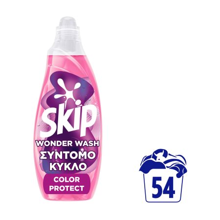 SKIP Wonder Wash Απορρυπαντικό Πλυντηρίου Ρούχων Υγρό Color Protect 54 πλύσεις