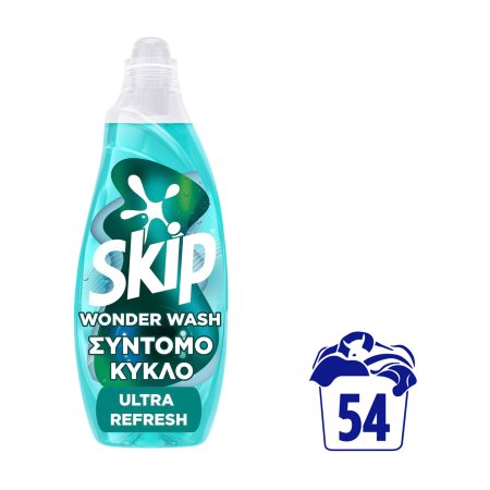 SKIP Wonder Wash Απορρυπαντικό Πλυντηρίου Ρούχων Υγρό Ultra Refresh 54 πλύσεις