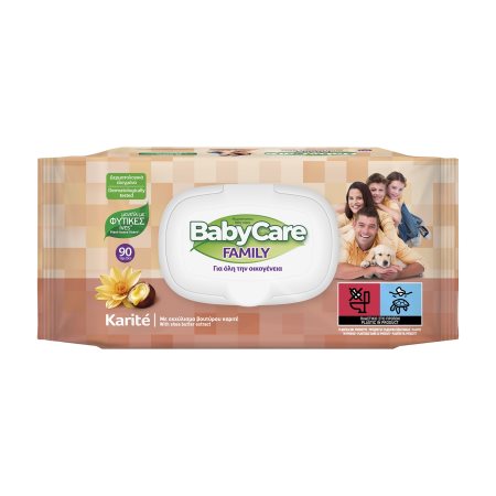 BABYCARE Family Μωρομάντιλα Καριτέ 90τεμ