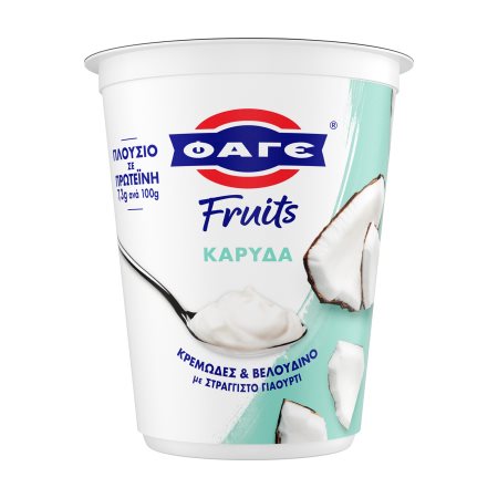 ΦΑΓΕ Fruits Επιδόρπιο Στραγγιστού Γιαουρτιού με Καρύδα 380g