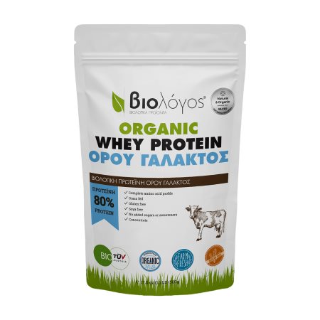 ΒΙΟΛΟΓΟΣ Πρωτεΐνη Ορού Γάλακτος Βιολογική Χωρίς γλουτένη Χωρίς προσθήκη ζάχαρης 500g