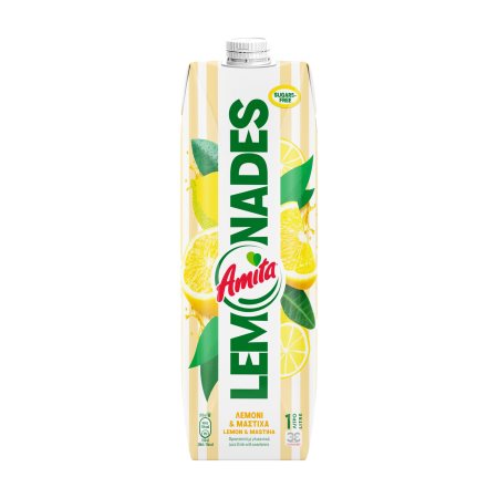 AMITA Lemonades Φρουτοποτό με Λεμόνι & Μαστίχα Χωρίς ζάχαρη 1L