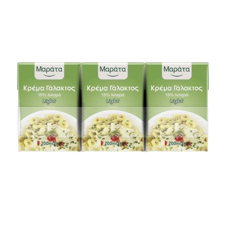 ΜΑΡΑΤΑ Κρέμα Γάλακτος Light 15% 3x200ml