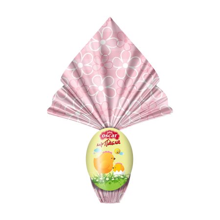 OSCAR Πασχαλινό Σοκολατένιο Αυγό με Σκούρα Σοκολάτα Ροζ 80g