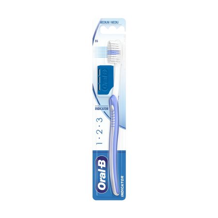 ORAL-B Οδοντόβουρτσα 1-2-3 Indicator 35 μέτρια