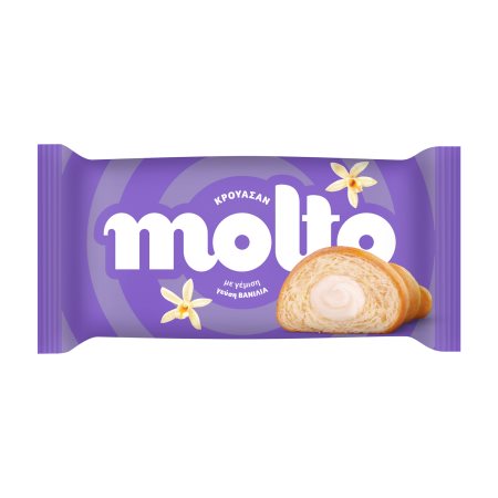 MOLTO Κρουασάν με γέμιση γεύση Βανίλια 98g 
