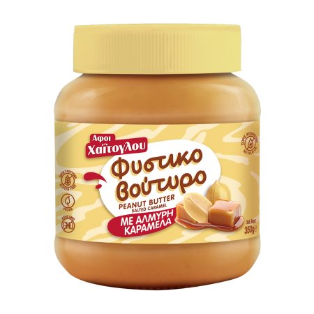 ΑΦΟΙ ΧΑΪΤΟΓΛΟΥ Φυστικοβούτυρο με Αλμυρή Καραμέλα Vegan Χωρίς γλουτένη 350g