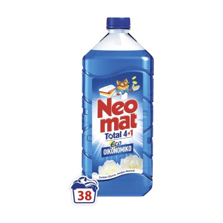 NEOMAT Total 4+1 Eco Απορρυπαντικό Πλυντηρίου Ρούχων Υγρό Μπλε 38 πλύσεις 1,71lt