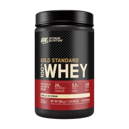 OPTIMUM NUTRITION Gold Standard Πρωτεΐνη Ορού Γάλακτος με γεύση Παγωτό Βανίλια 300g