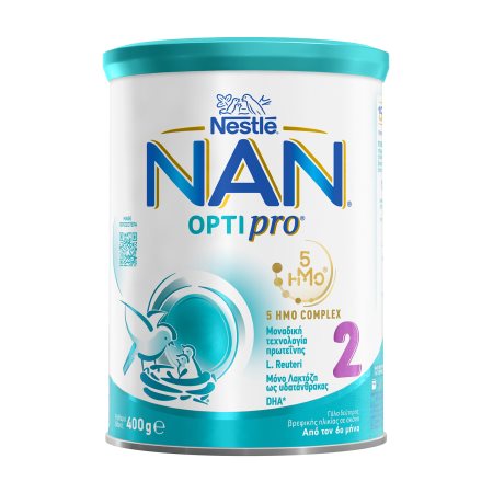 NESTLE Nan Optipro 2 Γάλα 2ης Βρεφικής Ηλικίας +6 Μηνών σε σκόνη 400gr