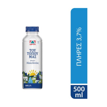 ΔΕΛΤΑ Του Τόπου Μας Γάλα Υψηλής Παστερίωσης 3,7% 500ml