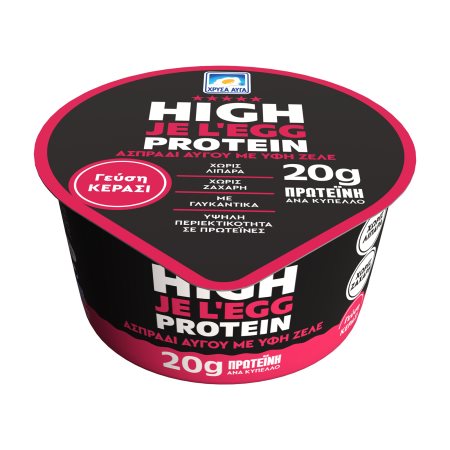 ΧΡΥΣΑ ΑΥΓΑ Je L'egg High Protein Ασπράδι Αυγού με υφή Ζελέ & γεύση Κεράσι Χωρίς ζάχαρη 150g