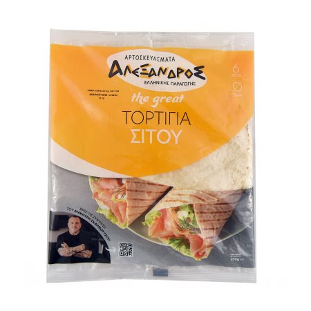 ΑΛΕΞΑΝΔΡΟΣ The Grate Πίτες Τορτίγιες Σίτου 6τεμ 370g