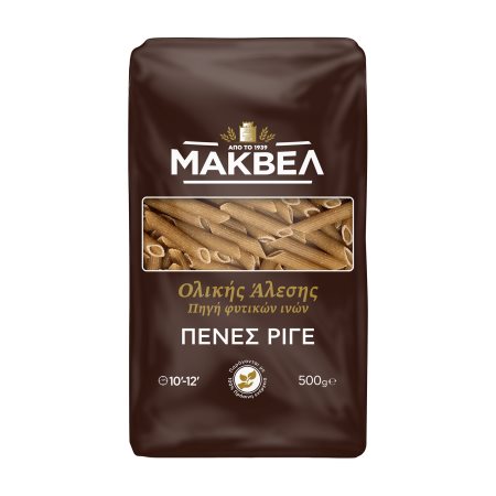 ΜΑΚΒΕΛ Πένες Ριγέ Ολικής Άλεσης 500g
