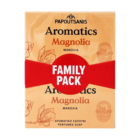 PAPOUTSANIS Aromatics Σαπούνι Mανόλια 4x100g
