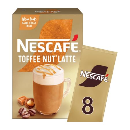 NESCAFE Gold Στιγμιαίο Ρόφημα Καφέ Toffee Nut Latte 8x18,6g