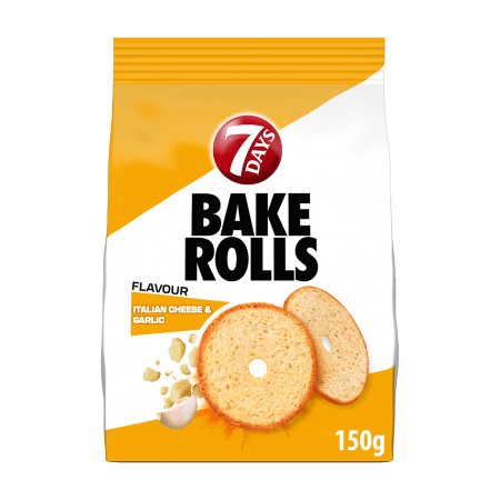 7DAYS Bake Rolls με γεύση Ιταλικού Τυριού & Σκόρδου 150g
