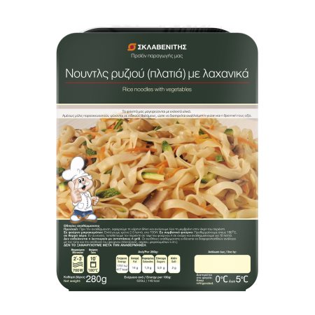 Νουντλς Ρυζιού (Πλατιά) με Λαχανικά ΣΚΛΑΒΕΝΙΤΗΣ Παραγωγής μας 280g