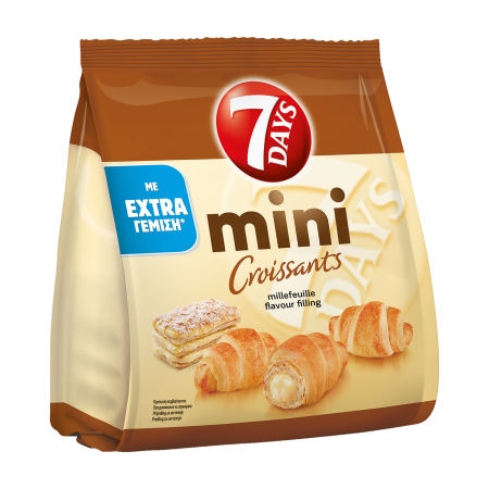 7DAYS Mini Κρουασάν με γέμιση Κρέμα Μιλφέιγ 103g 