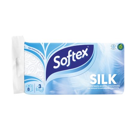 SOFTEX Silk Χαρτί Υγείας 3 Φύλλων 8τεμ 760gr