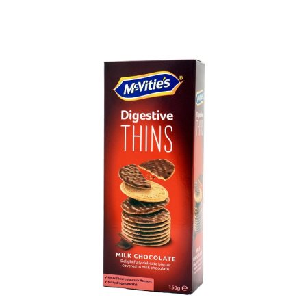 MCVITIE'S Thins Μπισκότα με Επικάλυψη Σοκολάτα Γάλακτος 150gr
