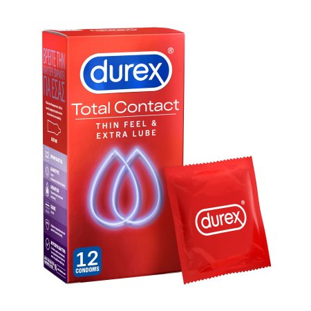 DUREX Total Contact Προφυλακτικά Thin Feel & Extra Lube 12τεμ