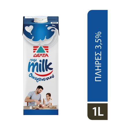 ΔΕΛΤΑ Μμμmilk Οικογενειακό Γάλα Υψηλής Παστερίωσης Πλήρες 3,5% 1lt