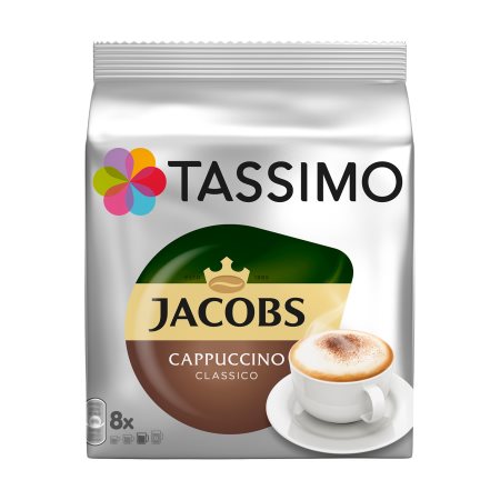 JACOBS Tassimo Καφές Cappuccino σε Κάψουλες 8x6,5gr +8x26gr