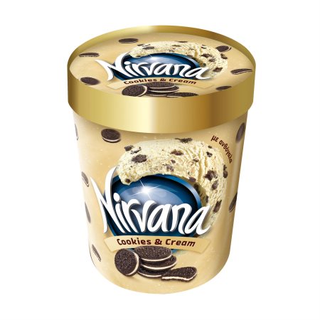 NIRVANA Παγωτό Cookies & Cream 335g (470ml)