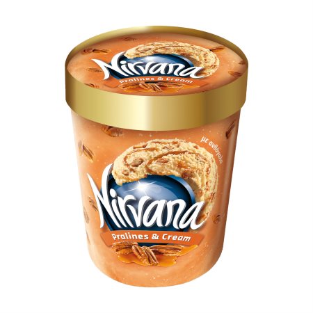 NIRVANA Παγωτό Pralines & Cream 360gr (470ml)