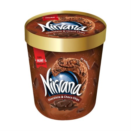 NIRVANA Παγωτό Chocolate & Choco Chips 365gr (470ml)