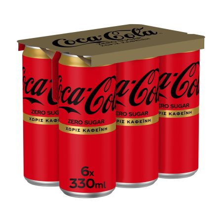 COCA COLA Zero Αναψυκτικό Χωρίς καφεΐνη Χωρίς ζάχαρη 6x330ml