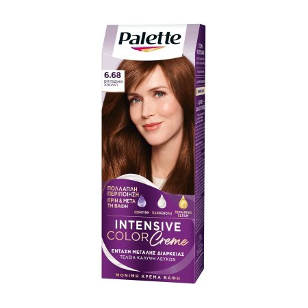 PALETTE Intensive Color Creme Βαφή Μαλλιών Νο6.68 Καστανό Ανοικτό Έντονο Σοκολατί 50ml