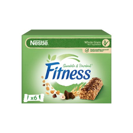 NESTLE Fitness Μπάρες Δημητριακών Σοκολάτα Φουντούκι 6x22,5gr