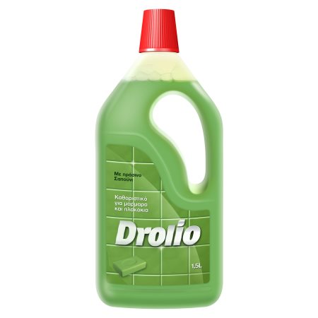 DROLIO Καθαριστικό Υγρό Πατώματος Πράσινο Σαπούνι 1,5lt
