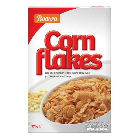 BONORA Corn Flakes Δημητριακά με Βιταμίνες & Σίδηρο 375gr