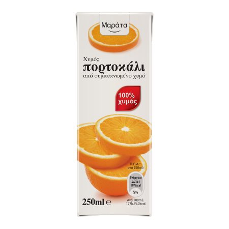 ΜΑΡΑΤΑ Χυμός Φυσικός Πορτοκάλι 250ml