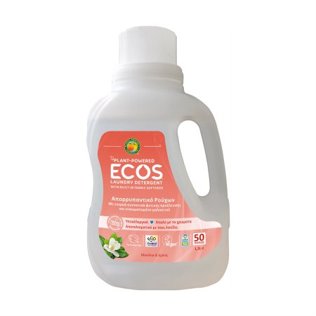ECOS Απορρυπαντικό Πλυντηρίου Ρούχων Υγρό Μανόλια & Κρίνος Vegan 50 πλύσεις