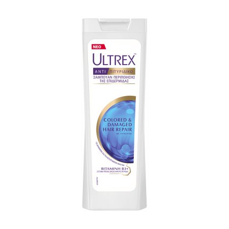 ULTREX Σαμπουάν Αντιπιτυριδικό Colored & Damaged Repair για Βαμμένα & Ταλαιπωρημένα Μαλλιά 360ml