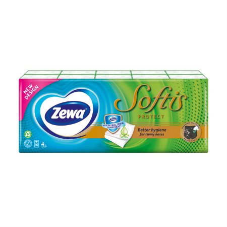 ZEWA Softis Χαρτομάντιλα Τσέπης Protect 10τεμ 220g