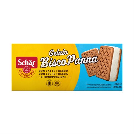 SCHAR Παγωτό Μπισκότο με Κρέμα Χωρίς γλουτένη 8x32,5g