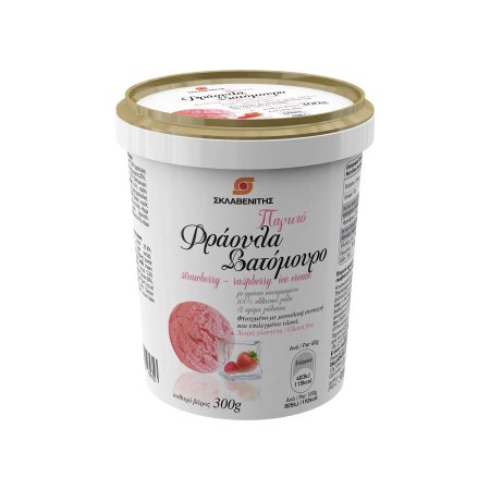 ΣΚΛΑΒΕΝΙΤΗΣ Παγωτό Φράουλα Βατόμουρο Χωρίς γλουτένη 300gr (500ml)