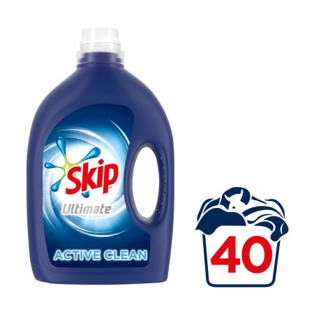 SKIP Ultimate Απορρυπαντικό Πλυντηρίου Ρούχων Υγρό Active Clean 40 πλύσεις