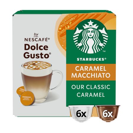 STARBUCKS Καφές Espresso Caramel Macchiato σε Κάψουλες συμβατές με μηχανή Dolce Gusto 6x5,5gr +6x15,8gr