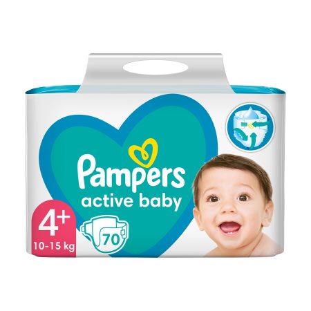 PAMPERS Active Baby Πάνες Νο4+ 10-15kg 70τεμ